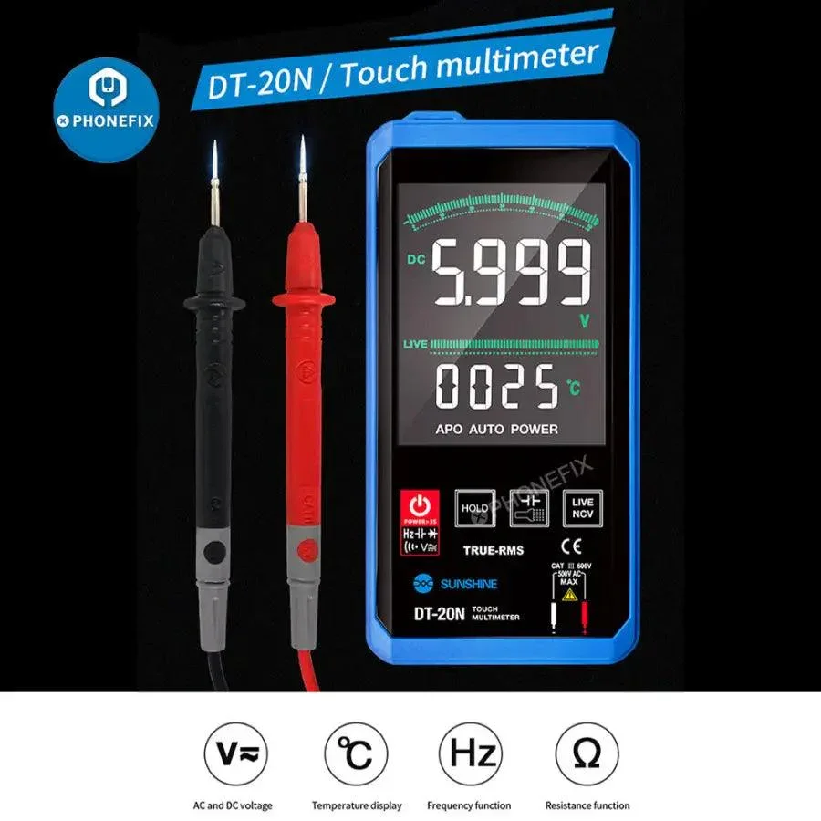 Sunshine DT-20N Touch Multimeter For Voltage Current Measurement - Image 4