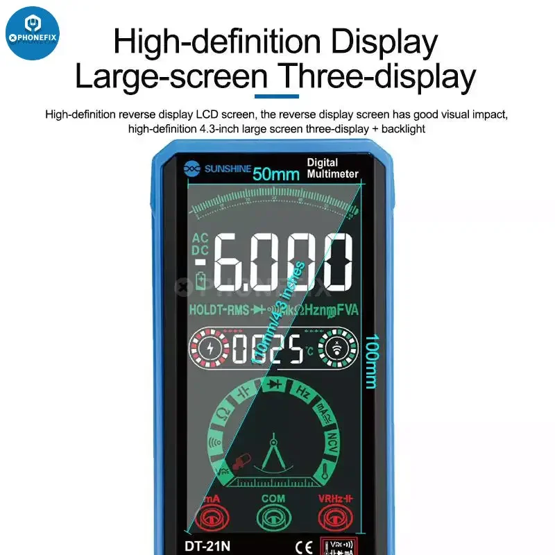 SUNSHINE DT-21N Digital Multimeter Automatic Touch Control Tester - Image 2