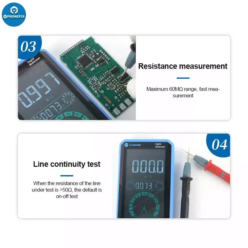 SUNSHINE DT-21N Digital Multimeter Automatic Touch Control Tester - Image 8