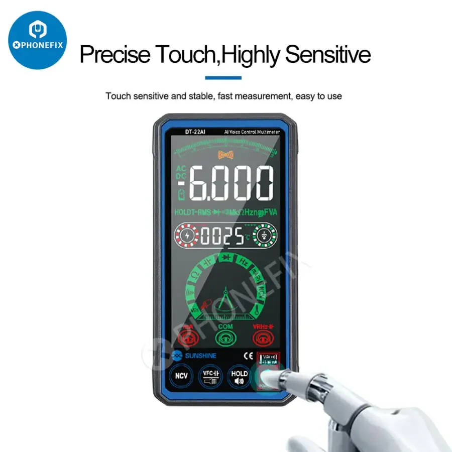 DT-22AI Voice Control Intelligent Multimeter Digital Tester - Image 2