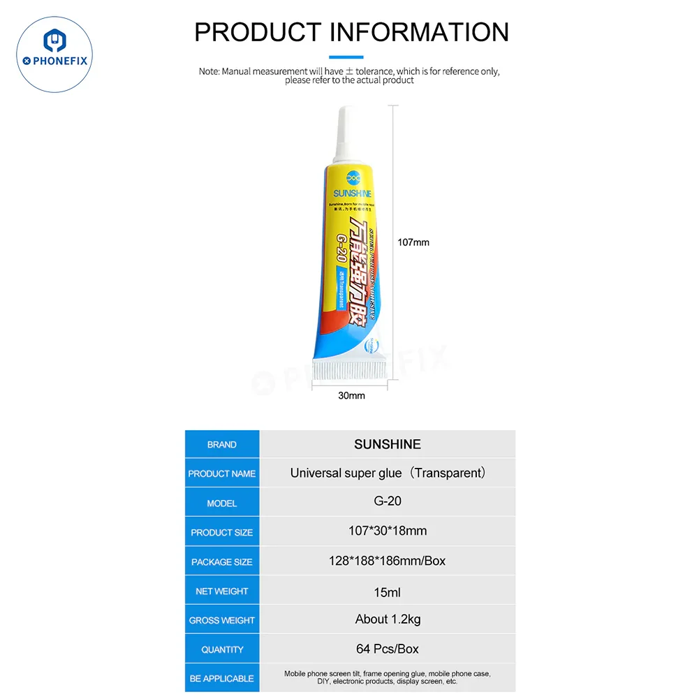 SUNSHINE G-20 G-21 Glue Adhesive For Phone LCD Frame Back Glass - Image 7