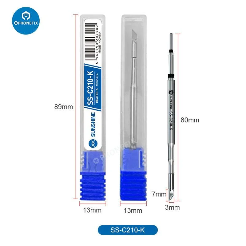 Sunshine GVM C210 Soldering Tip C210-I/IS/K for JBC Welding - Image 3