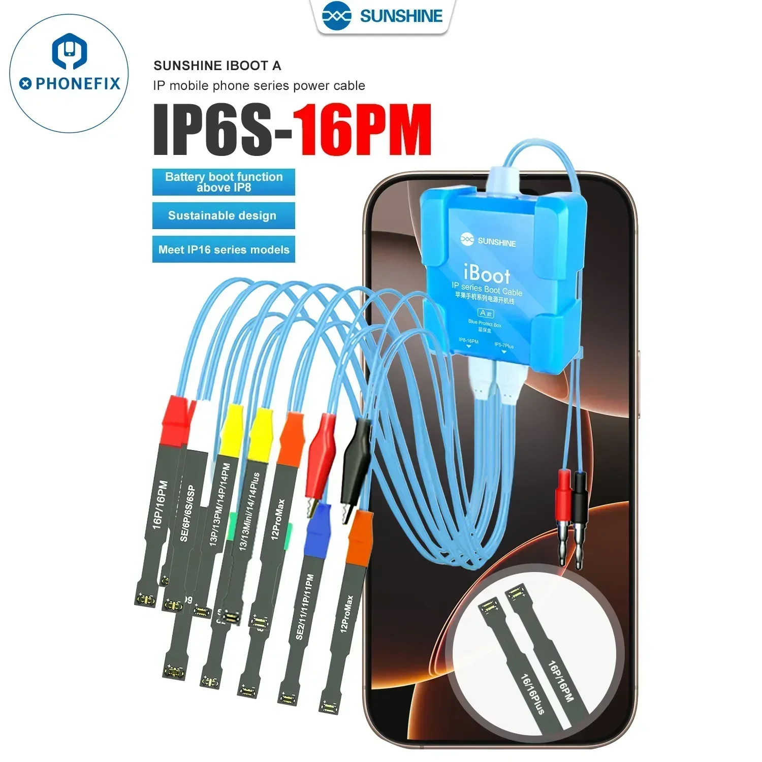 Sunshine SS-908E Repair Power Test Cable For iPhone 7-15 Pro Max - Image 17