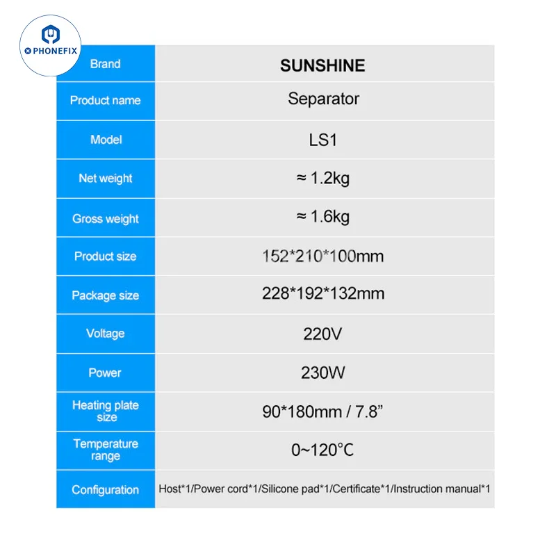 SUNSHINE LS1 Screen Heating Separator Glue Removal Machine - Image 13