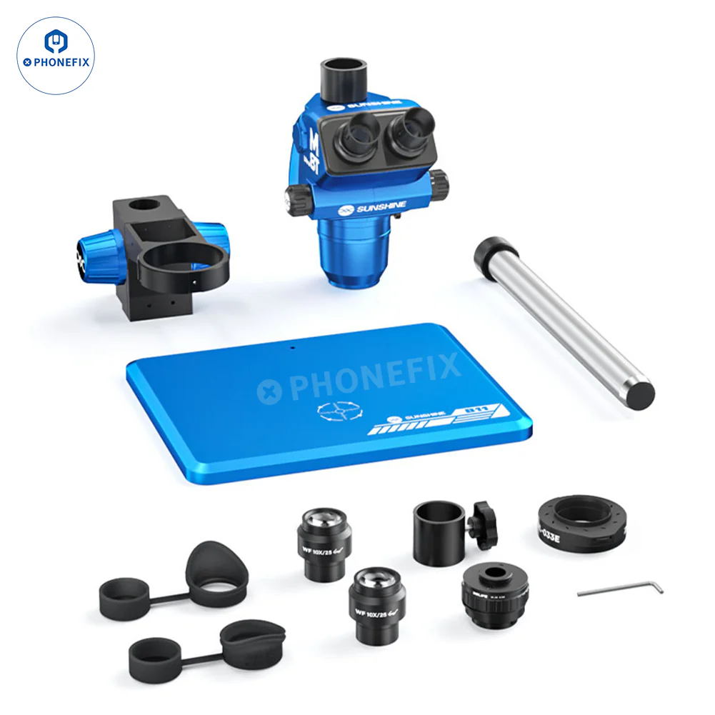 SUNSHINE M8T Ultra 6-72X Trinocular Microscope for PCB Soldering - Image 5