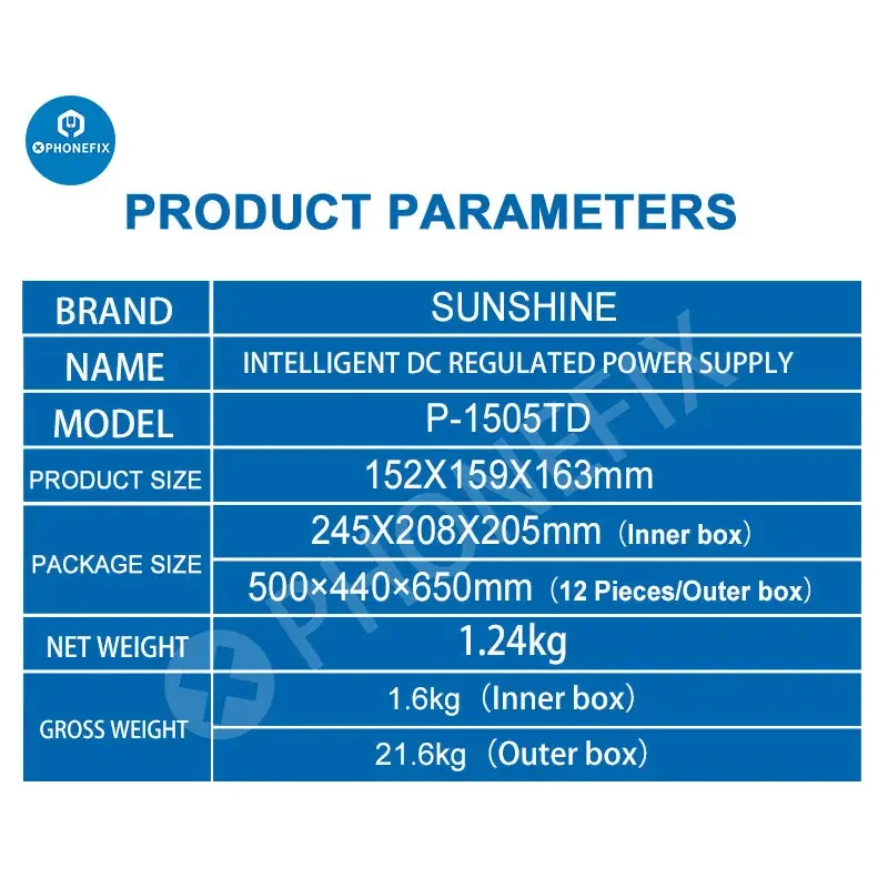 SUNSHINE P-1505TD Intelligent DC Power Supply - Image 13