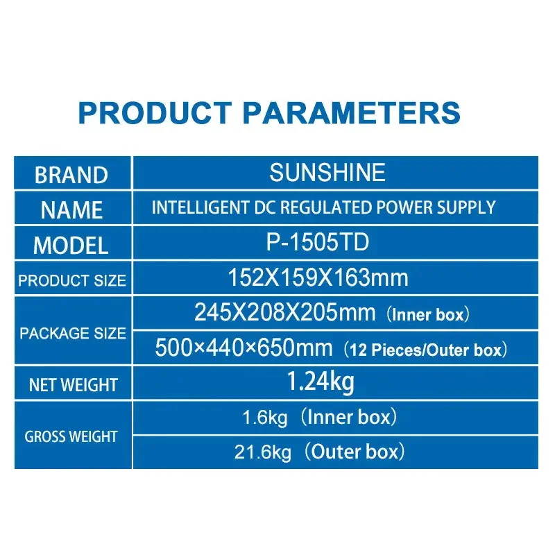 SUNSHINE P-1505TD Intelligent DC Power Supply - Image 4