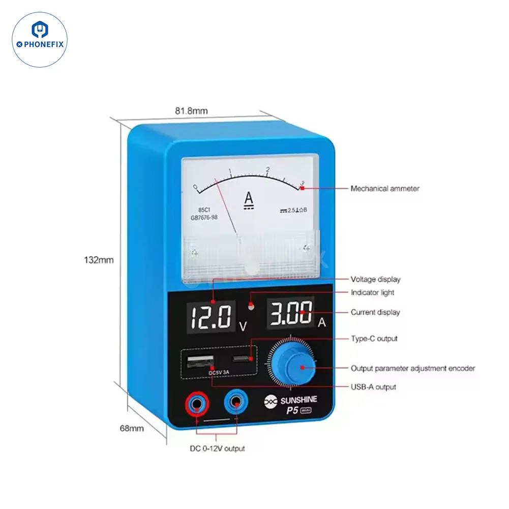 SUNSHINE P5 Mini 5V 3A Smart Power Supply for Mobile Phone Repair - Image 4