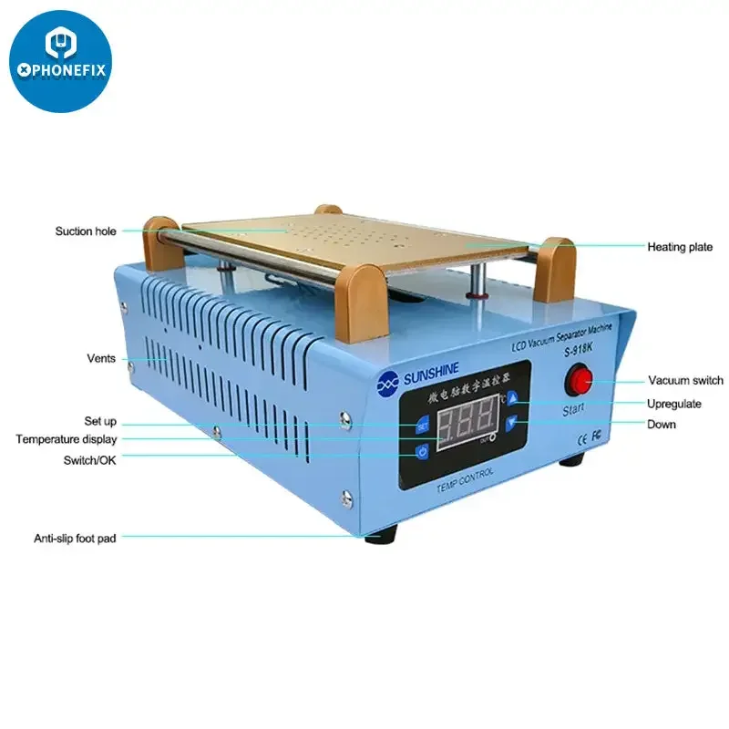SUNSHINE S-918K Mobile Phone Screens LCD Separator Vacuum Machine - Image 6