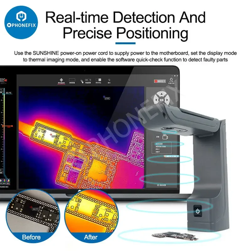 SUNSHINE ShortCam II Thermal Camera PCB Fault Diagnosis Instrument - Image 2