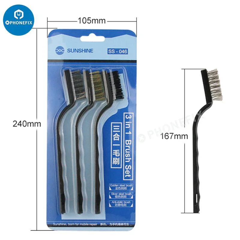 SUNSHINE SS-046 3 In1 Phone  IC Cleaning Brush Repair Toolkit - Image 7