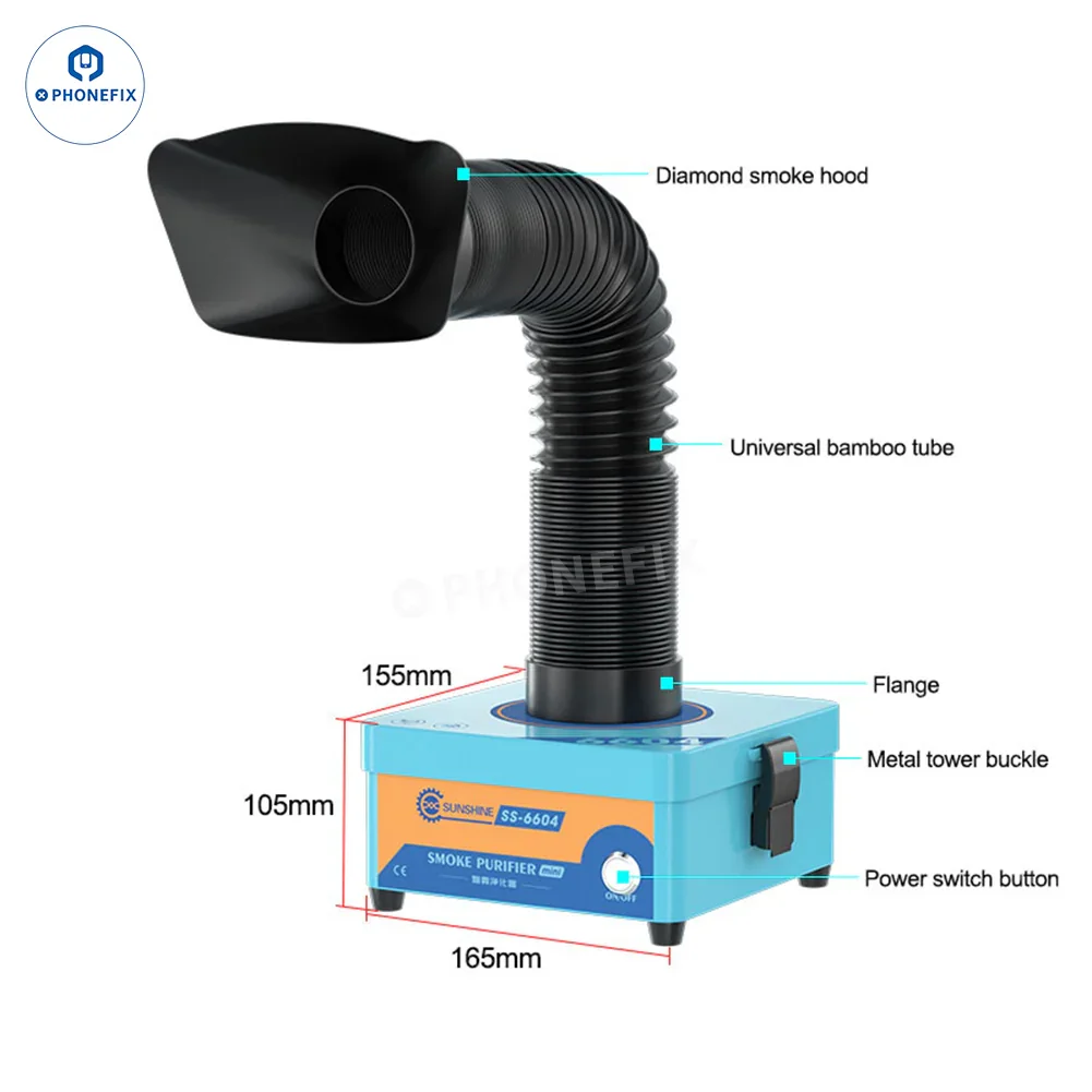 SUNSHINE SS-6604 SS-6605 Soldering Smoke Purifier Fume Extractor - Image 8