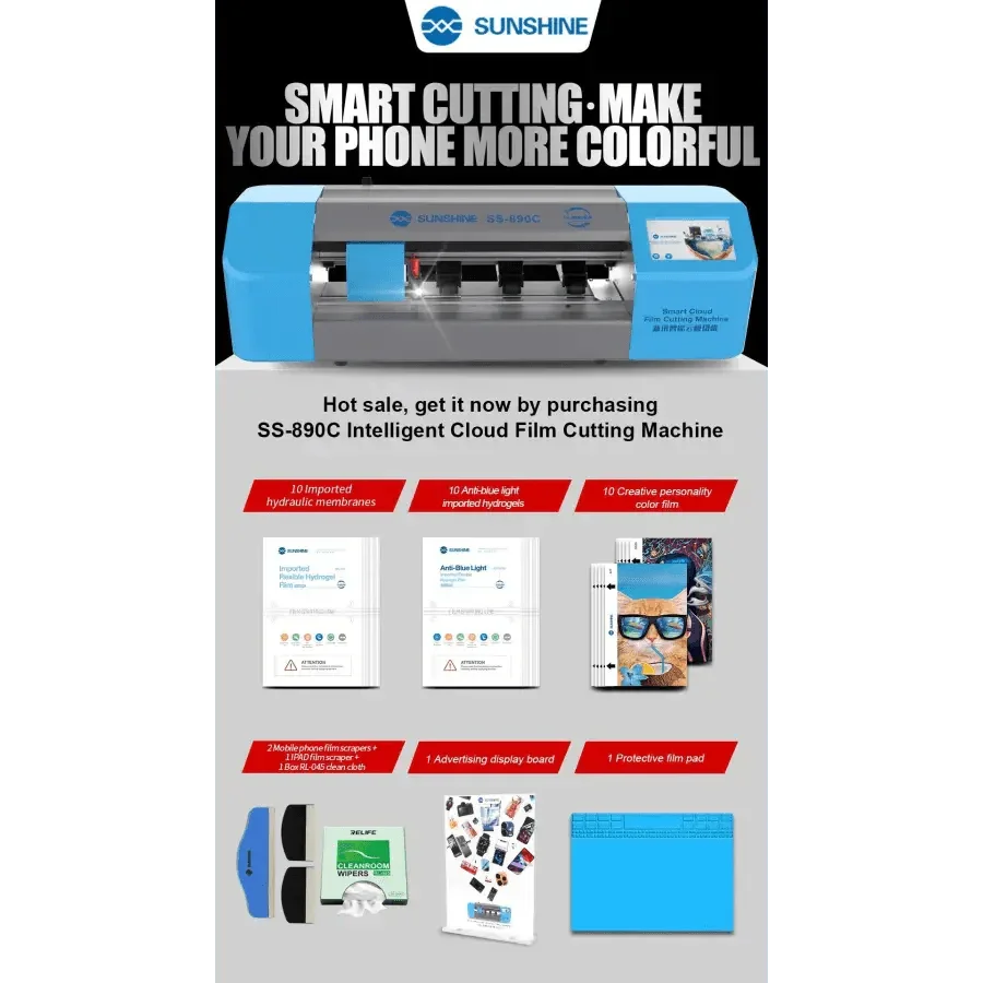Sunshine SS-890C Auto Film Cutting Machine For Phone Glass Film Cut Tool - Image 24