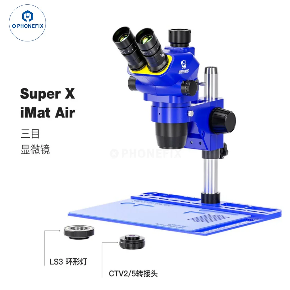 Super X-B11 6.7X-45X Trinocular Stereo Microscope Mechanic - Image 4