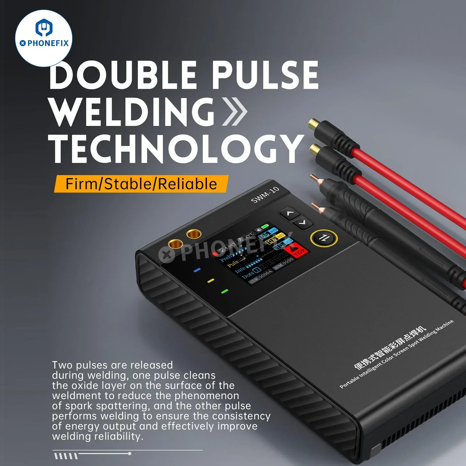 SWM-10 Portable Double Pulse Adjustment Battery Spot Welding Machine - Image 3