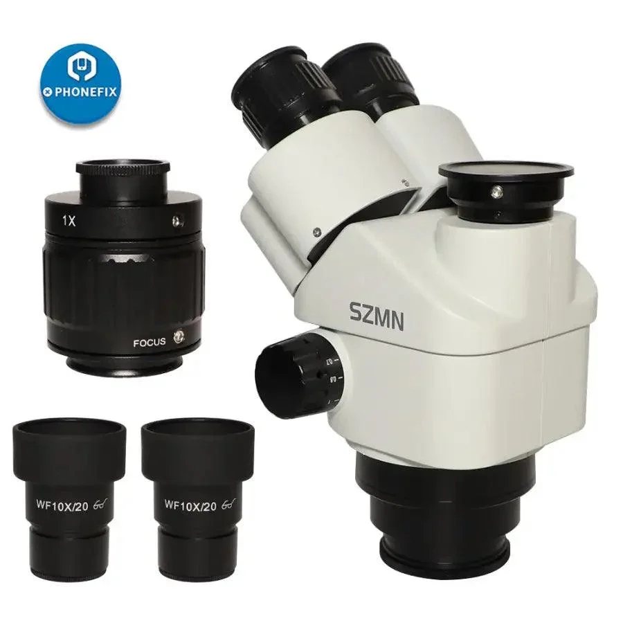 SZMN 7-45X Simul-focal Trinocular Zoom Stereo Microscope Head