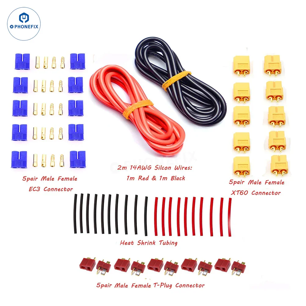 T-Plug EC3 XT60 Battery Connector Adapters Set - 52PCS - Image 7