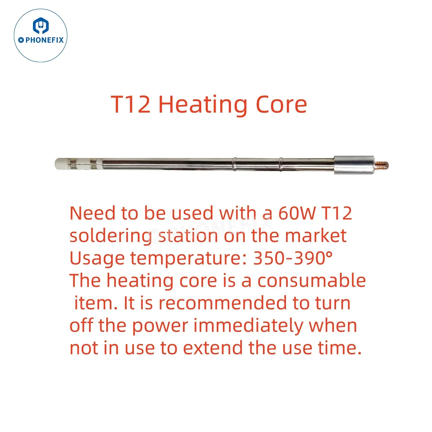 T12 Heating Core 13mm 16mm Joystick Removal Soldering Iron Tip - Image 3