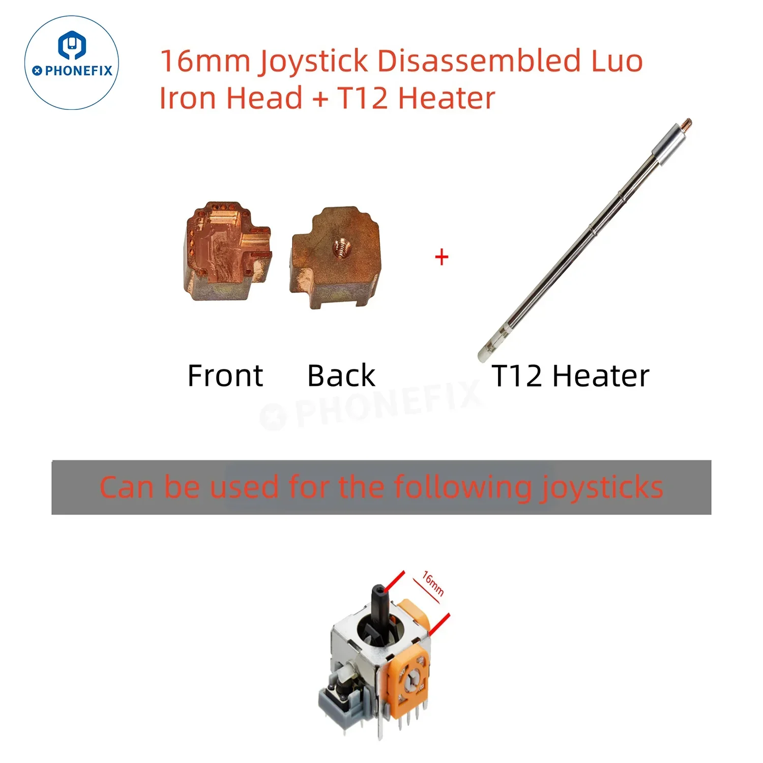 T12 Heating Core 13mm 16mm Joystick Removal Soldering Iron Tip - Image 5