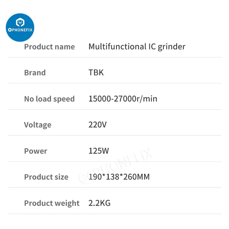 TBK 125W IC Grinder Motherboard Screen Polishing Platform - Image 9