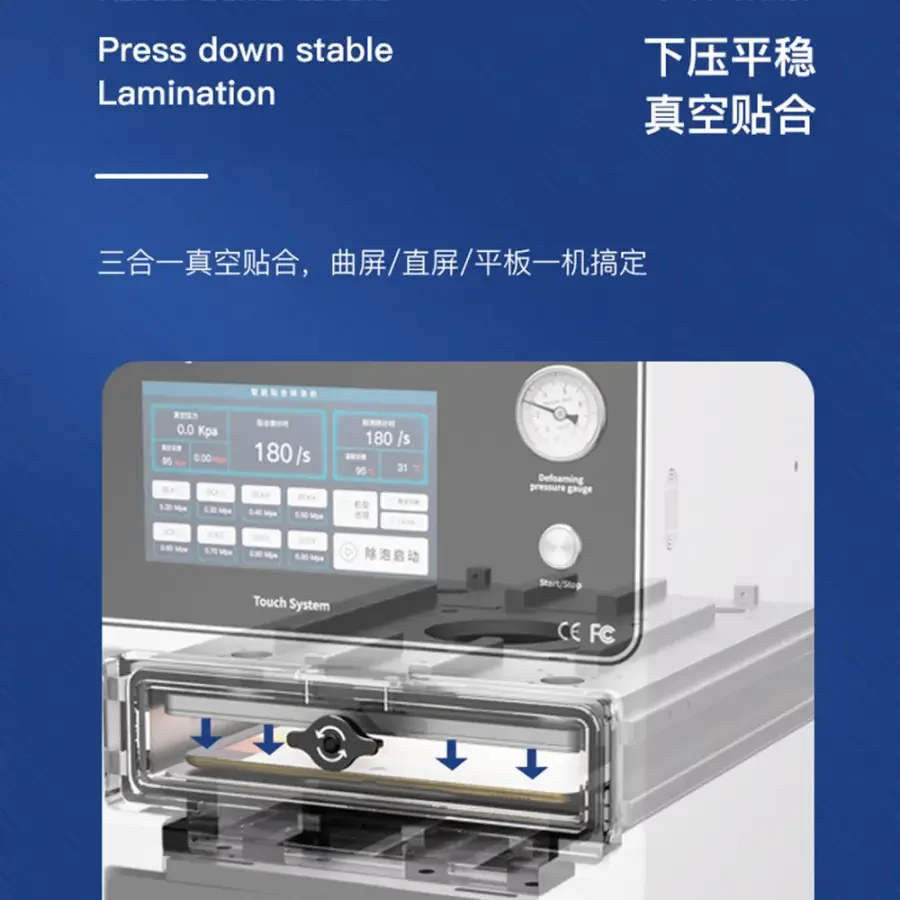 TBK-208C Curved Screen Laminating Machine With Bubble Remover - Image 4