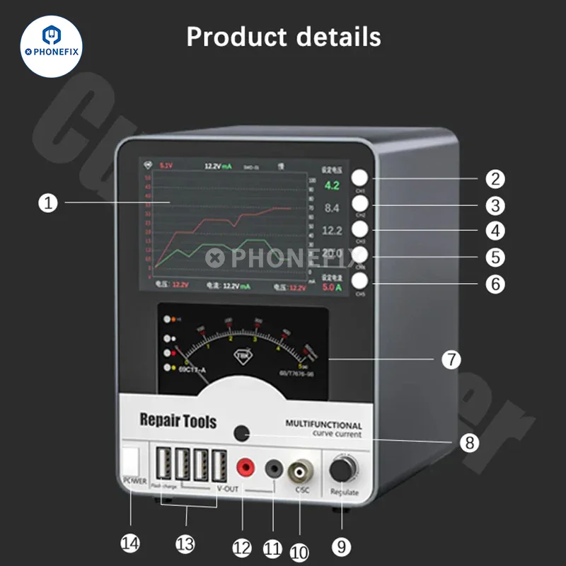 TBK 217A 30V 5A DC Power Supply Current Voltage Hyperbolic Display - Image 3