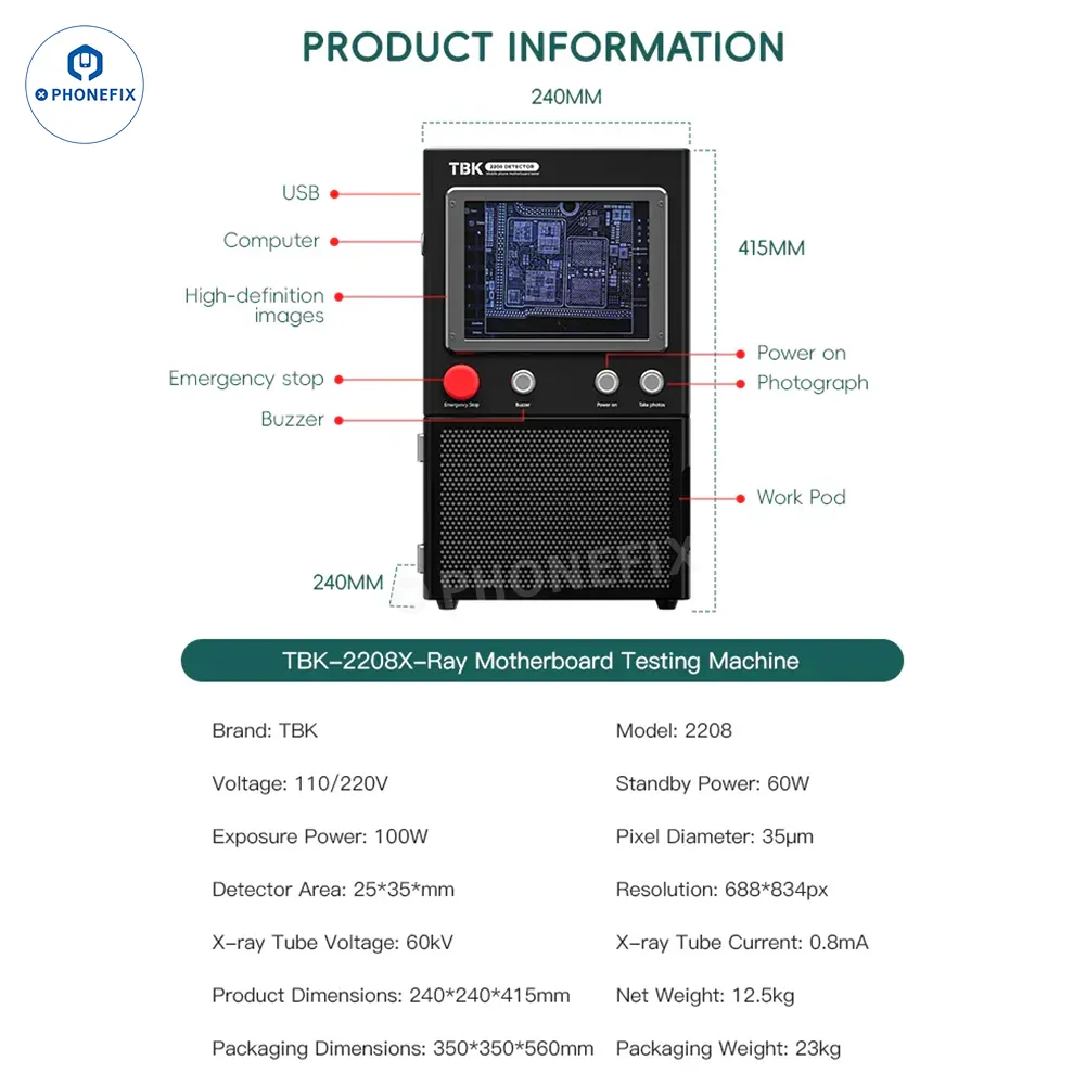 TBK-2208 BGA X-Ray Machine for Non-Destructive PCB IC Inspection - Image 5