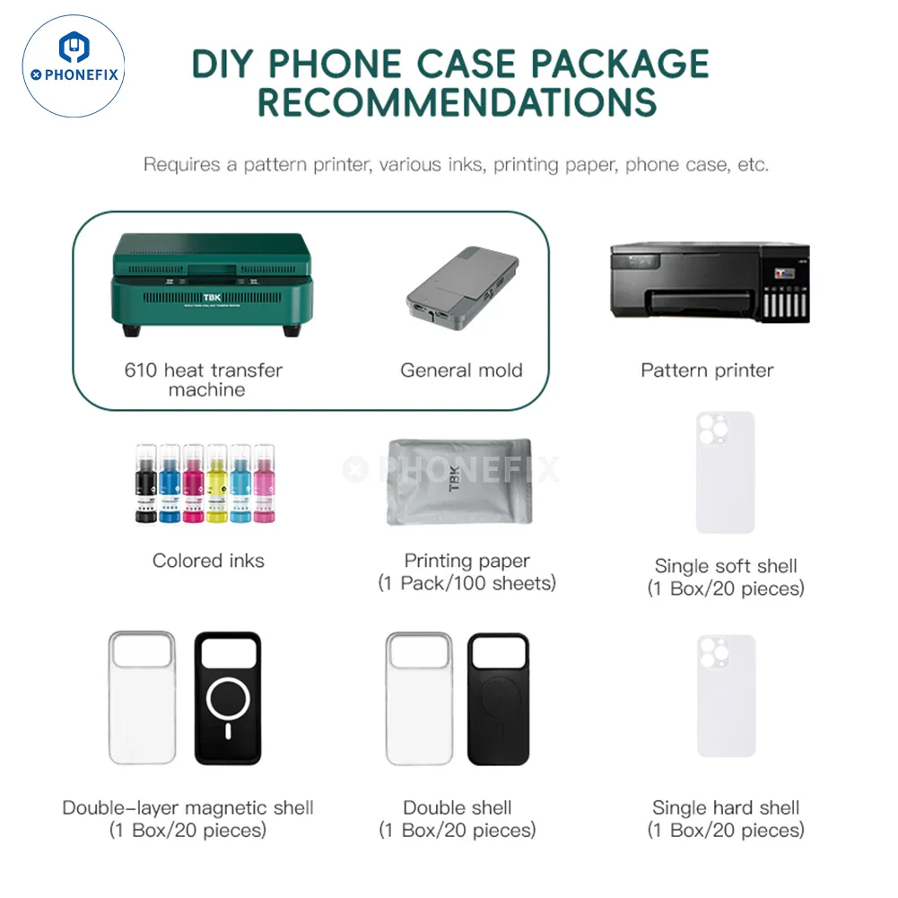 TBK 610 DIY Phone Case Color Image Pattern Thermal Transfer Machine - Image 7