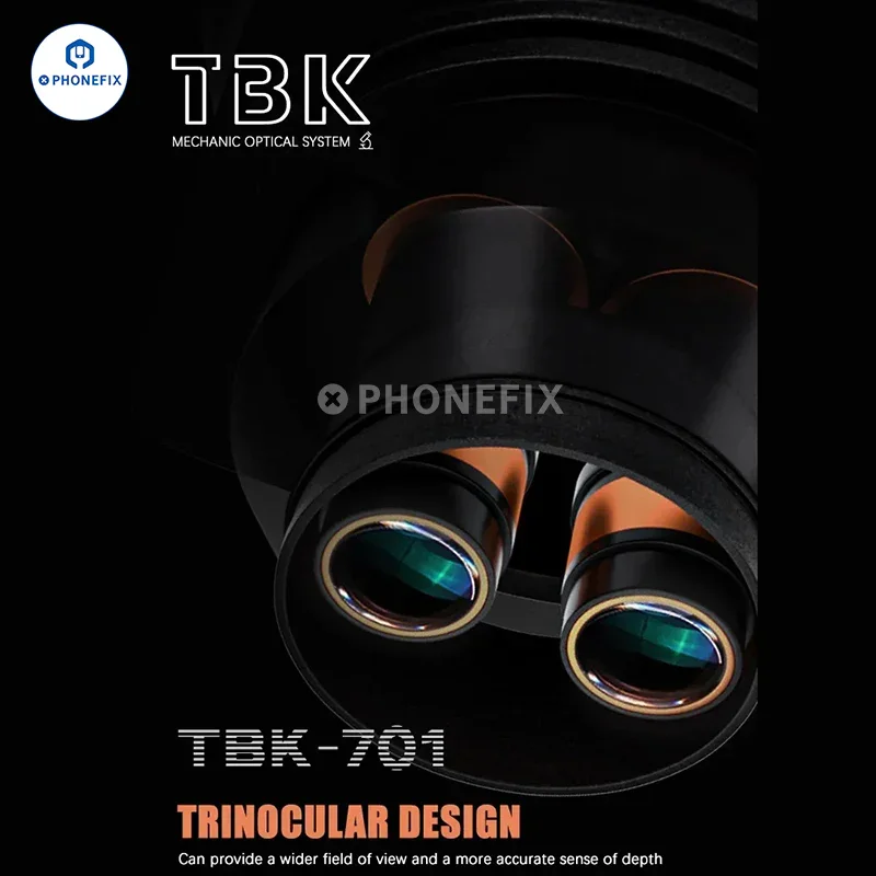 TBK 701 Trinocular Stereo Microscope With 48MP Camera HD Screen - Image 3