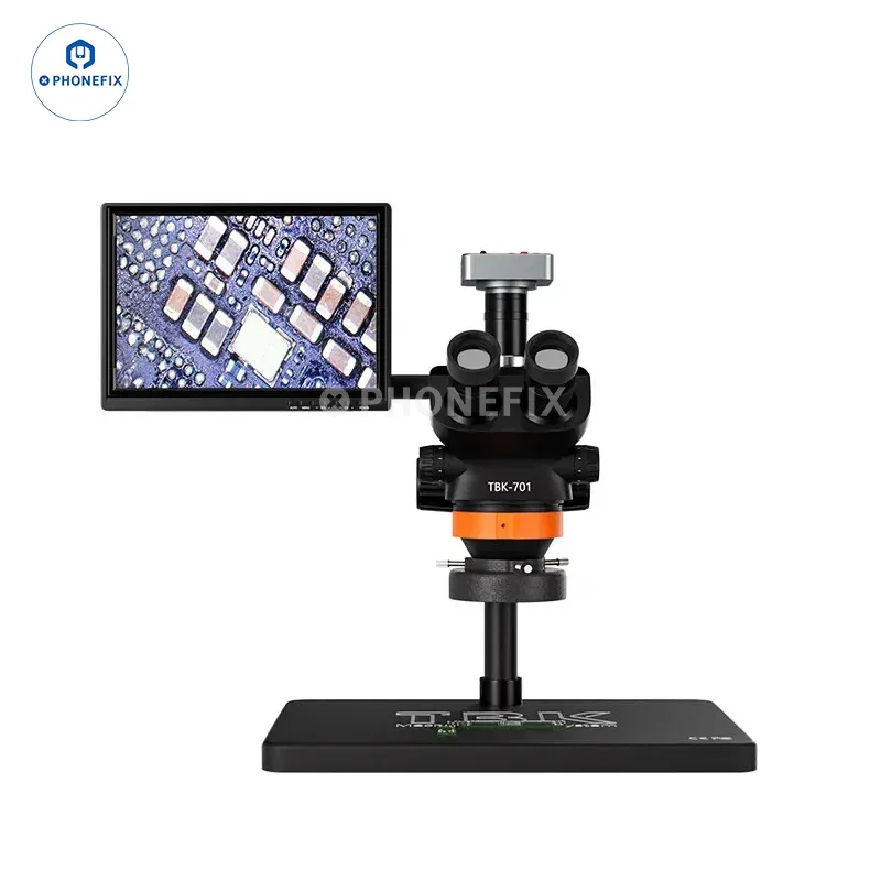 TBK 701 Trinocular Stereo Microscope With 48MP Camera HD Screen - Image 8
