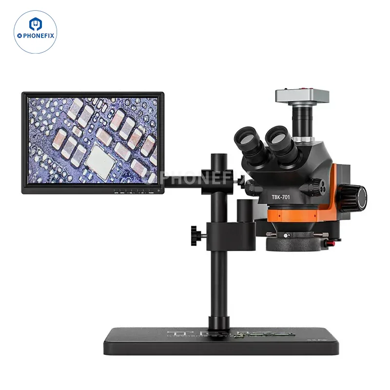 TBK 701 Trinocular Stereo Microscope With 48MP Camera HD Screen - Image 9