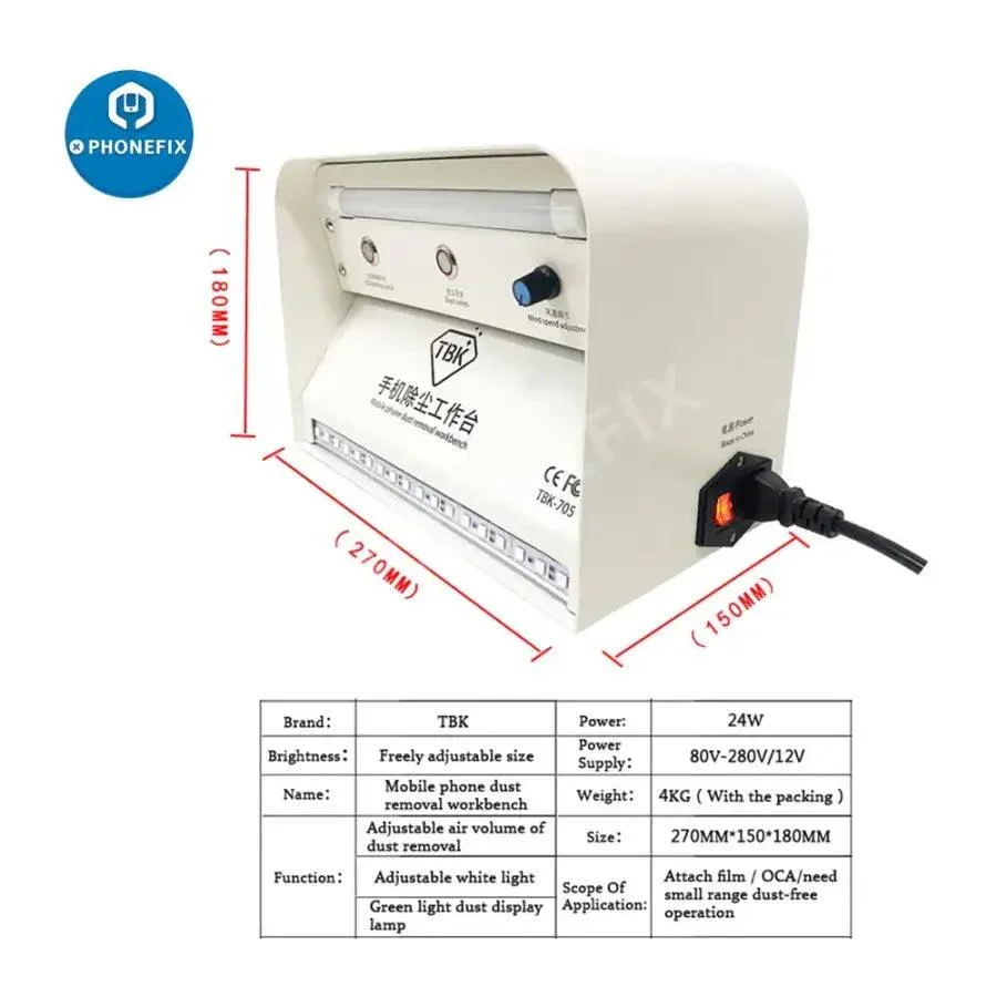 TBK-705 Mini Desktop Dust Removal Workbench - Image 6