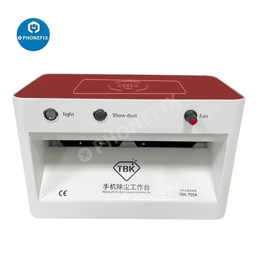TBK-705A Phone Dust Removal LED Scratch Crack Detection Cleaning Bench - Image 3