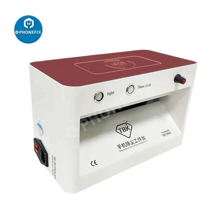 TBK-705A Phone Dust Removal LED Scratch Crack Detection Cleaning Bench - Image 4