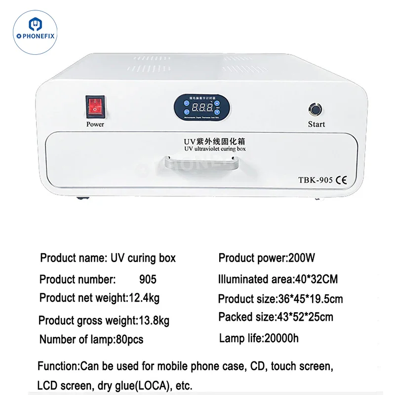 TBK-905A LCD Screen OCA Bonding UV Curing Box Machine - Image 5