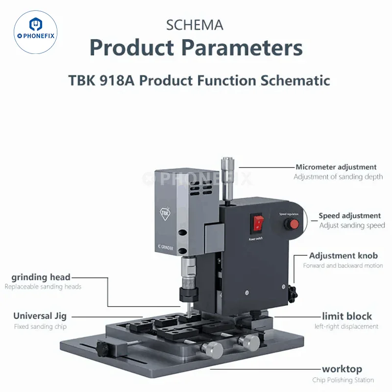 TBK 918 2 in 1 Phone Screen Cutting Grinding Refurbishing Machine - Image 10
