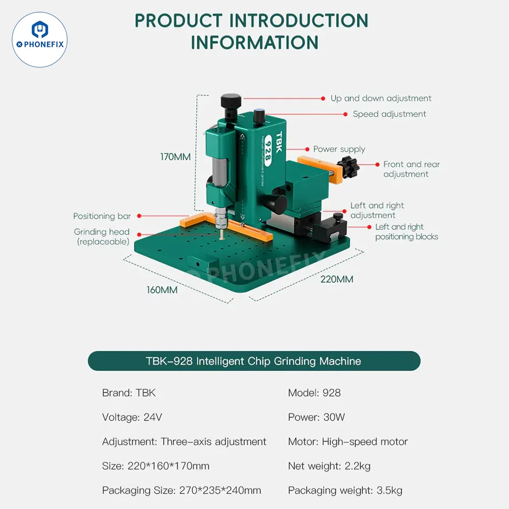 TBK 928 Intelligent Phone Motherboard CPU Chip Grinding Machine - Image 6