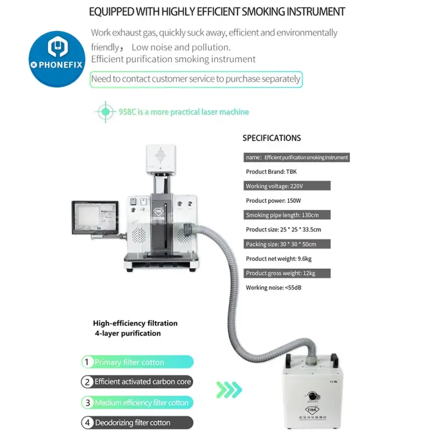 TBK-958C Automatic Back Glass Housing Separator Laser Removal - Image 7