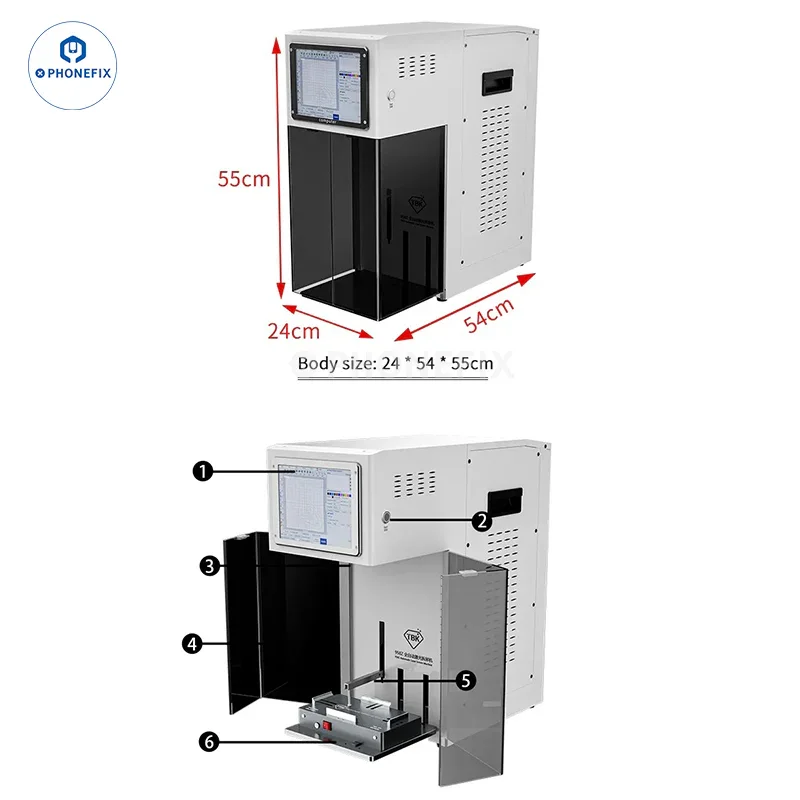 TBK 958Z Purple Light Laser Marking Machine Phone Back Glass Removal - Image 4