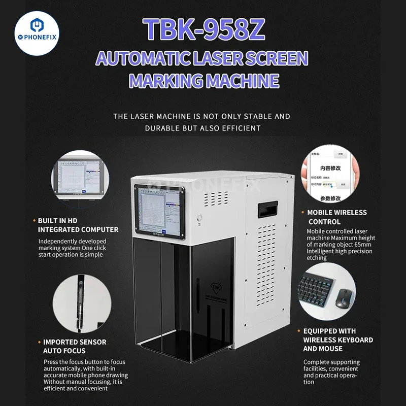 TBK 958Z Purple Light Laser Marking Machine Phone Back Glass Removal - Image 5