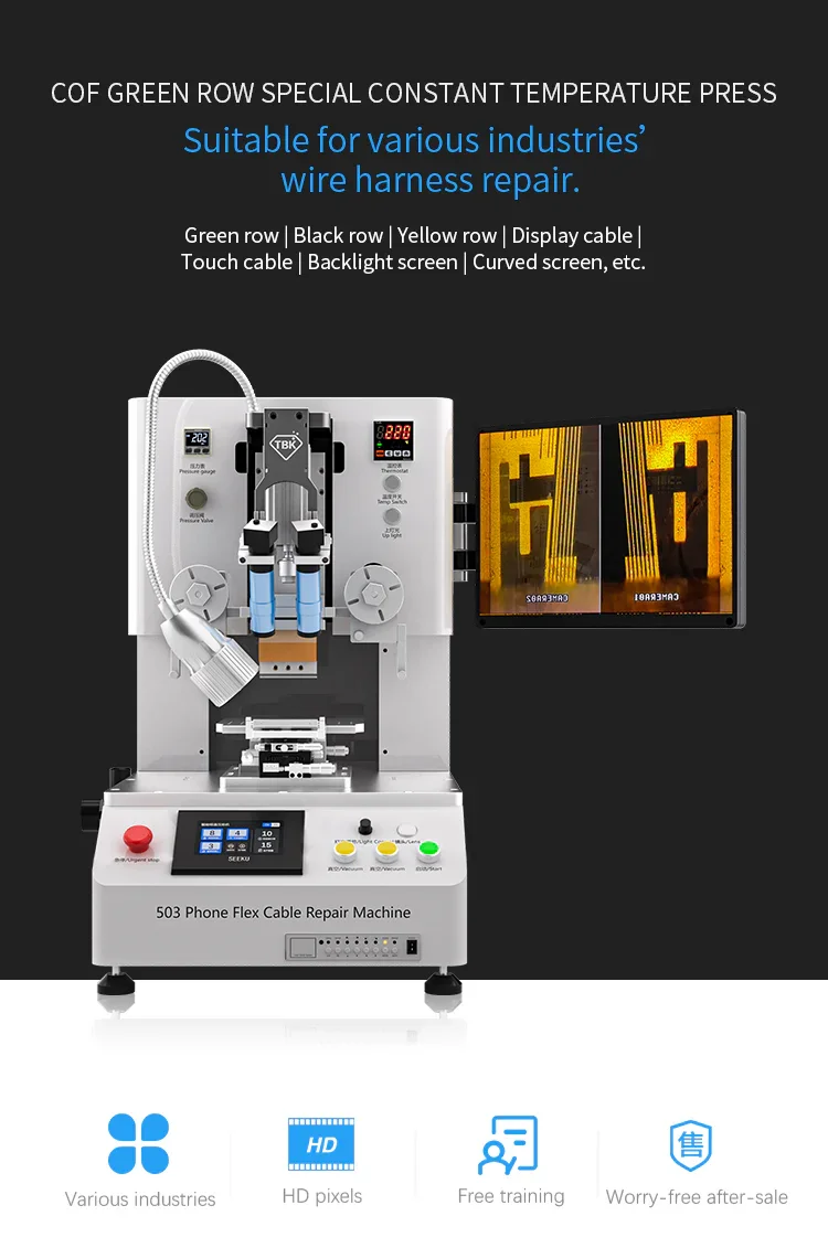 TBK COF COP Screen Flex Cable Press Repair Bonding Machine - Image 4