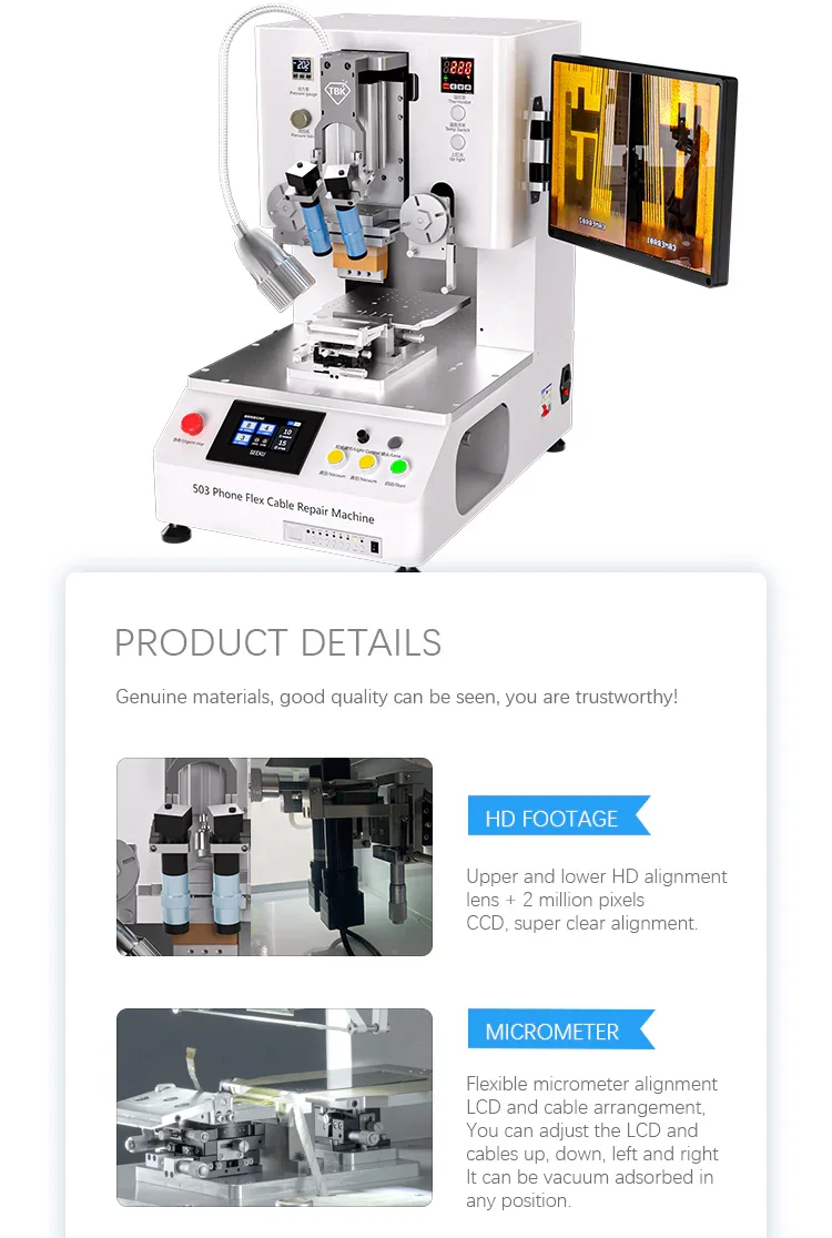 TBK COF COP Screen Flex Cable Press Repair Bonding Machine - Image 9