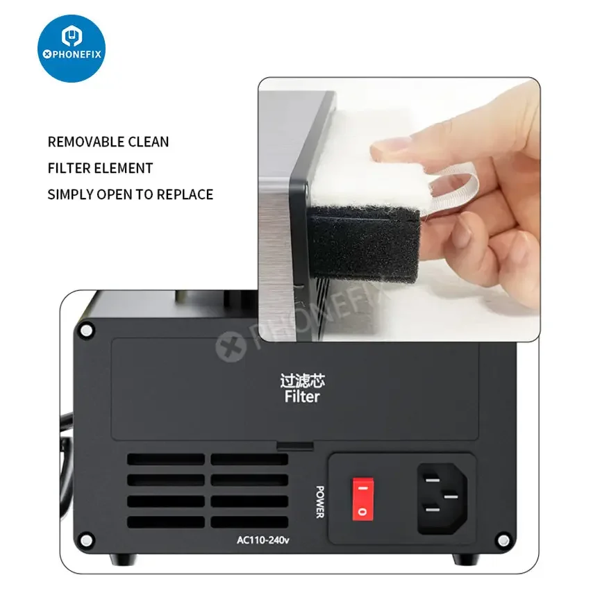 TBK D201 Soldering Iron With Fume Extractor For Welding Repair - Image 7