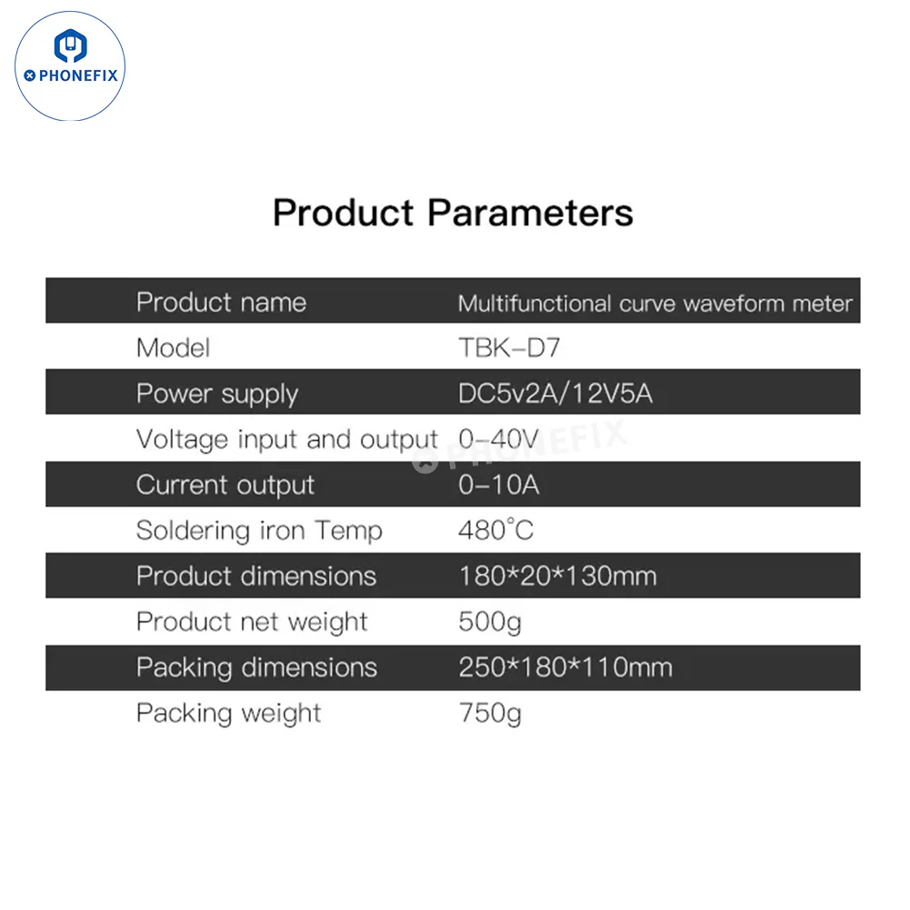 TBK D7 Curve Waveform Meter Power Supply for Mobile Phone Repair - Image 5