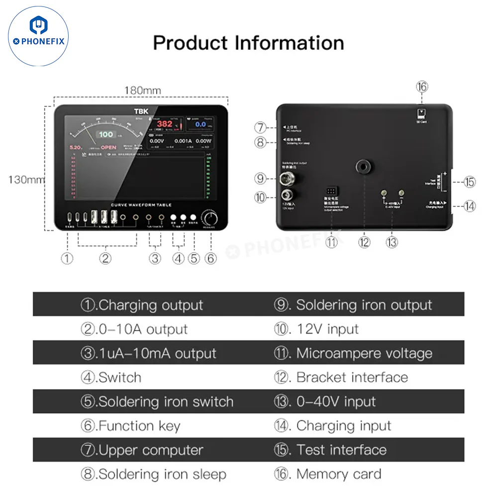 TBK D7 Curve Waveform Meter Power Supply for Mobile Phone Repair - Image 6