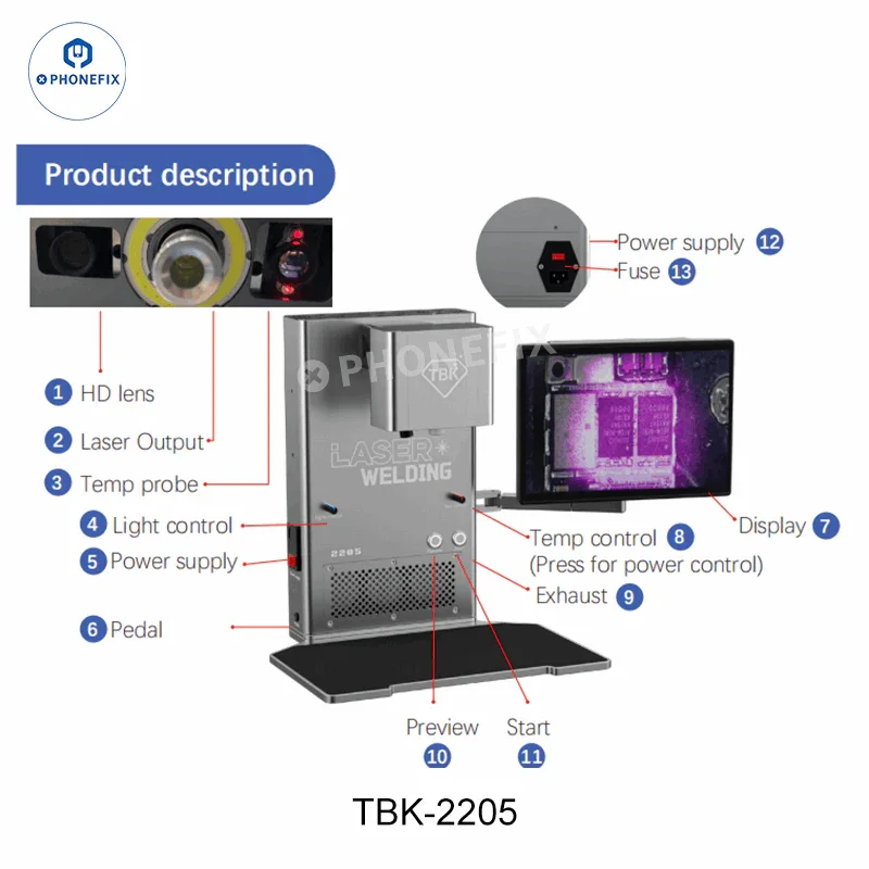 TBK Laser Welding Machine for Chip Desoldering Glue Removal - Image 8