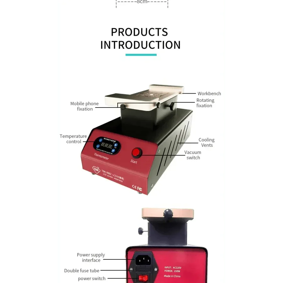 TBK Vacuum Double Pump LCD Screen Separator OCA Glue Removal Machine - Image 11