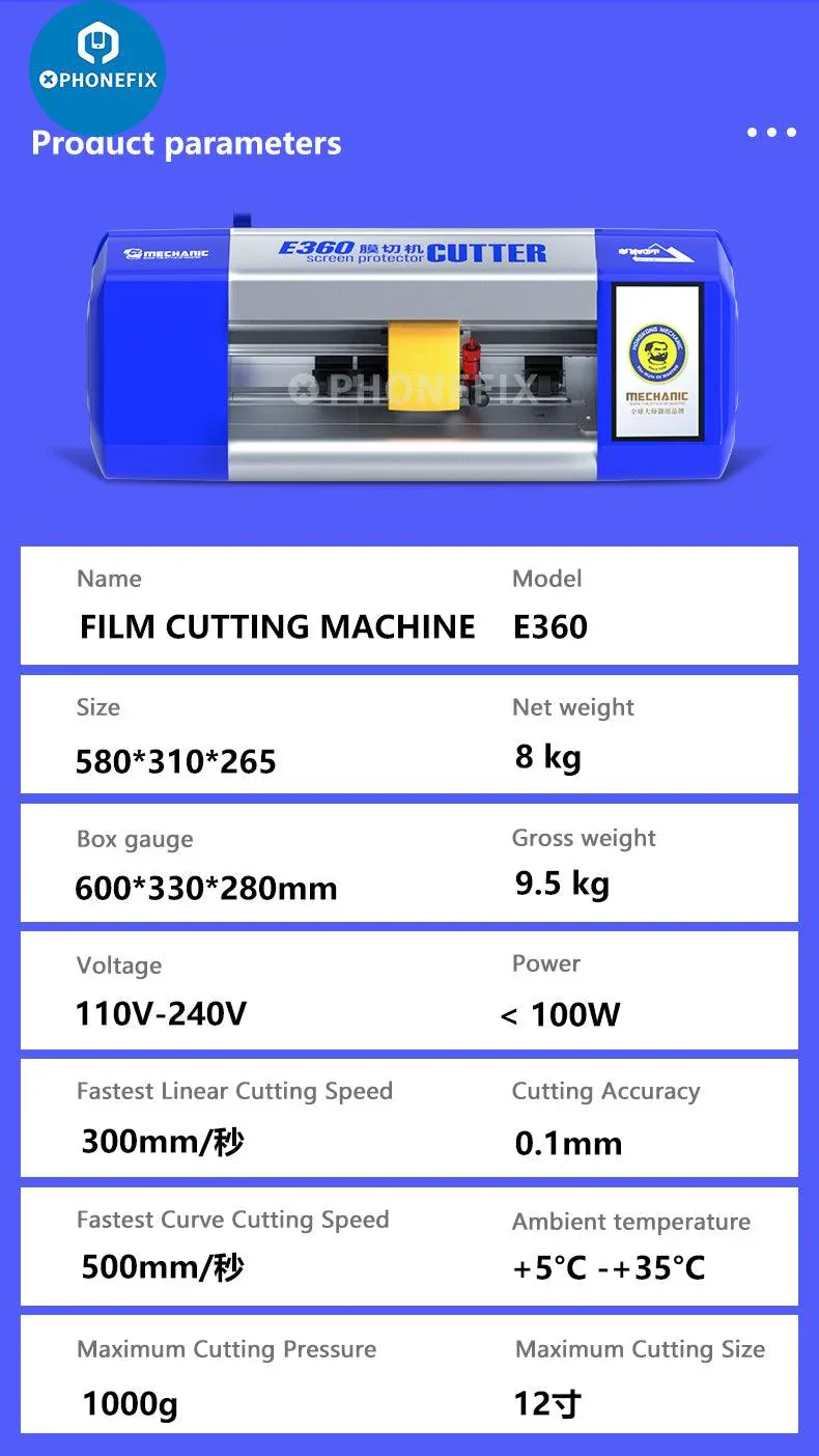 TL-168 Smart Screen Protector Cutting Machine Phone Protect Film Cutter - Image 16