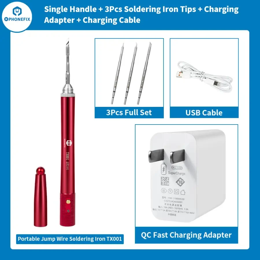 TX001 Portable Jump Wire Soldering Iron T210 Welding Iron Tips - Image 16