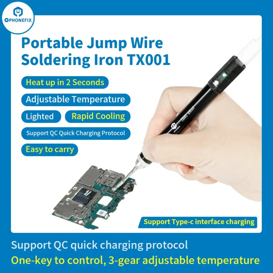 TX001 Portable Jump Wire Soldering Iron T210 Welding Iron Tips - Image 3